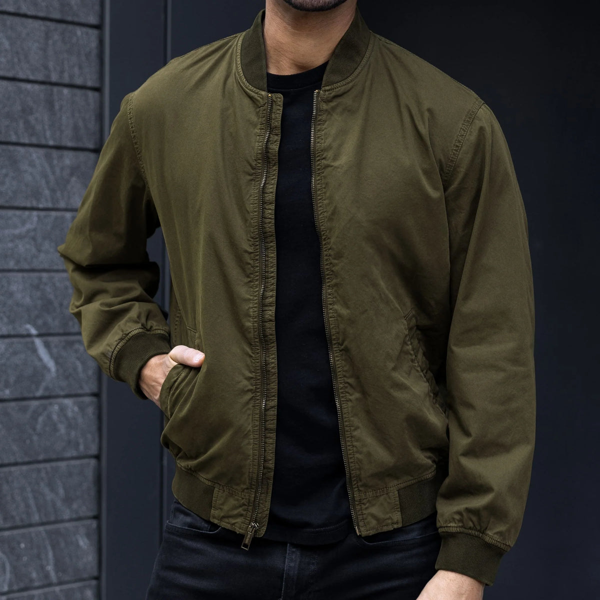 Alpha M Bomber | Army Green